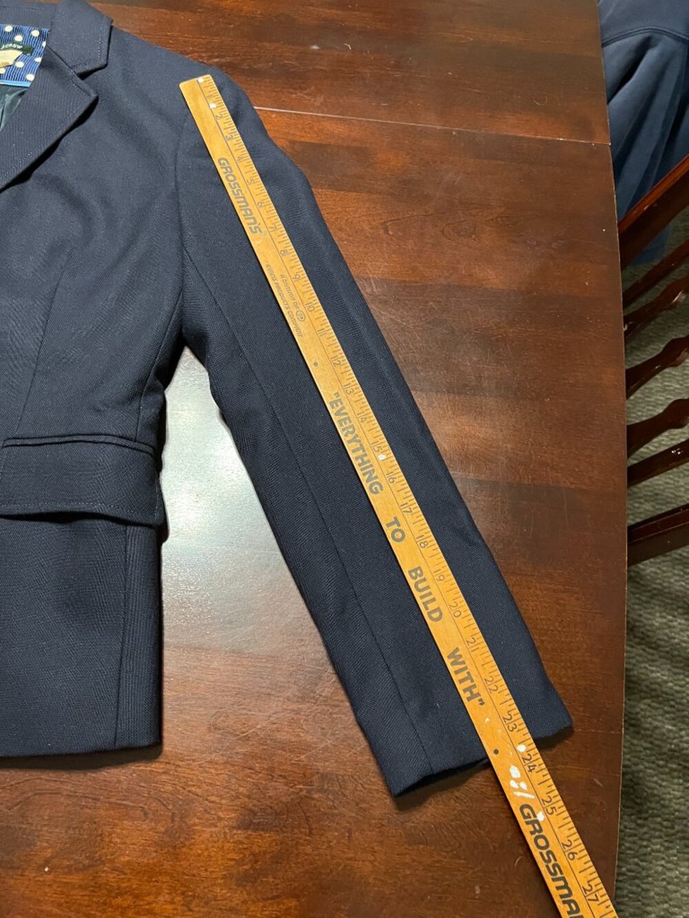 J CREW SCHOOLBOY BLAZER NAVY WOOL SILK TIE ACCENTS - Picture 9 of 10